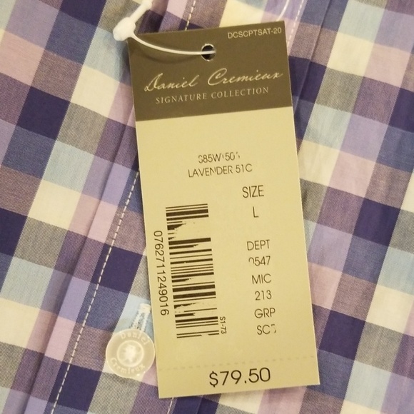 Daniel Cremiux plaid buttonup NWT - Picture 6 of 8